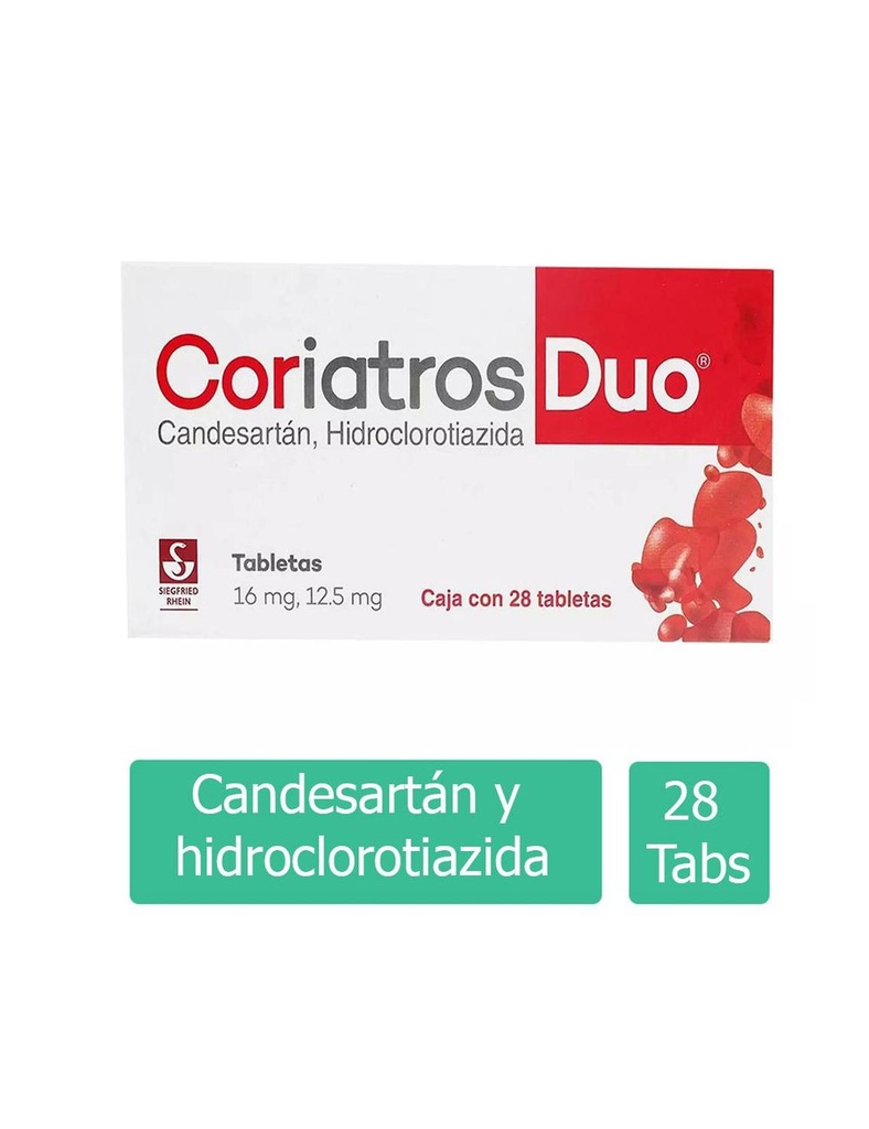 [7501300420411] Coriatros Duo 16/12.5 Mg 28 Tabletas 