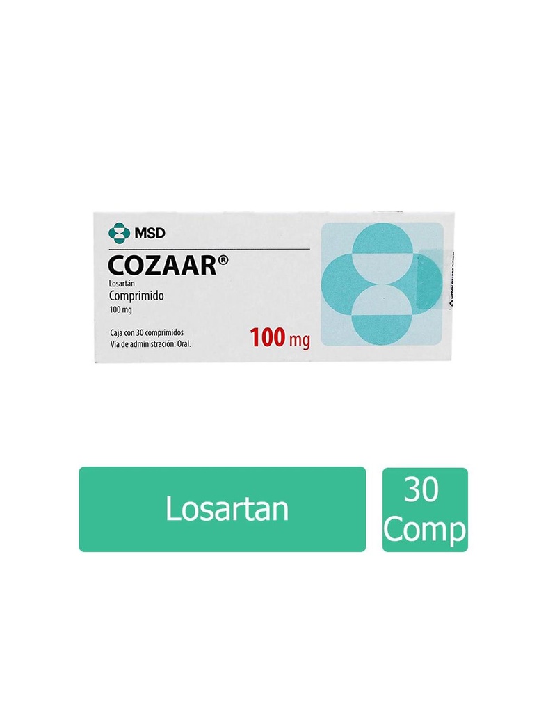 Cozaar 100 Mg 30 Comprimidos 