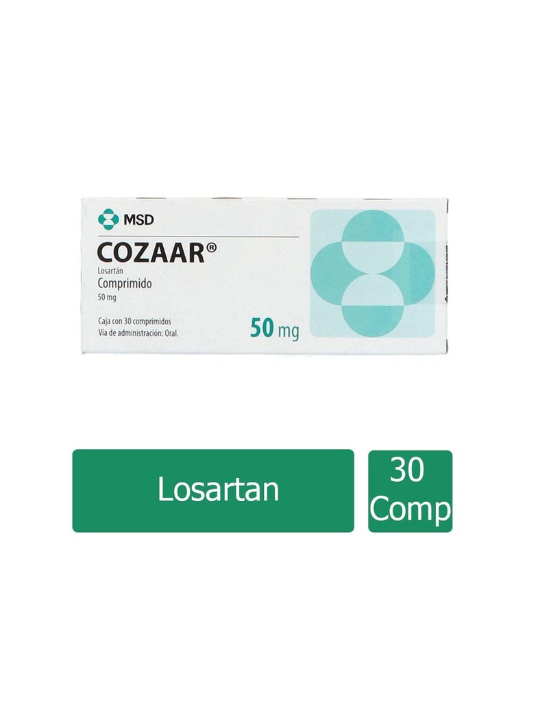 Cozaar 50 Mg 30 Grageas 