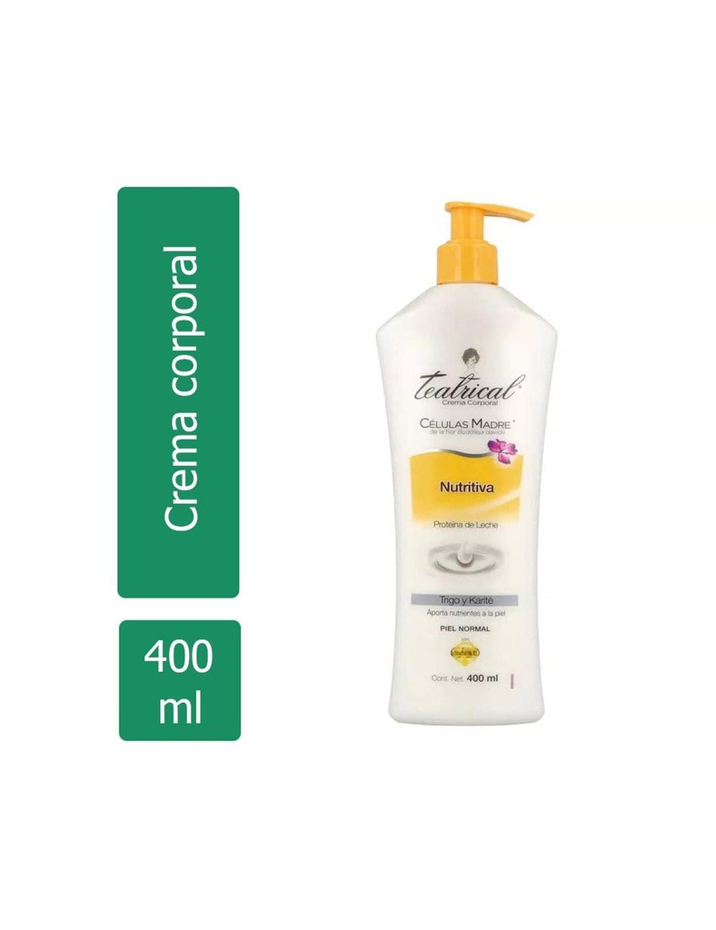 Crema Teatrical Células Madre Nutritiva 400 Ml 