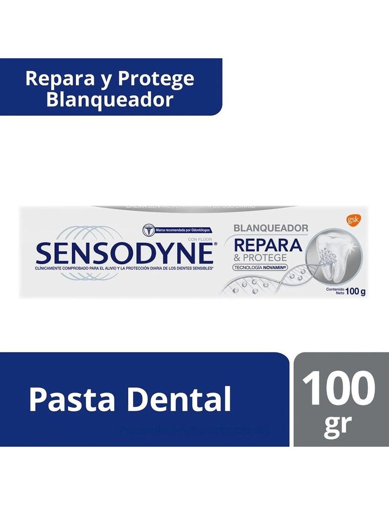 Pasta Dental Sensodyn Blanqueador Repara Y Protege 100 G 
