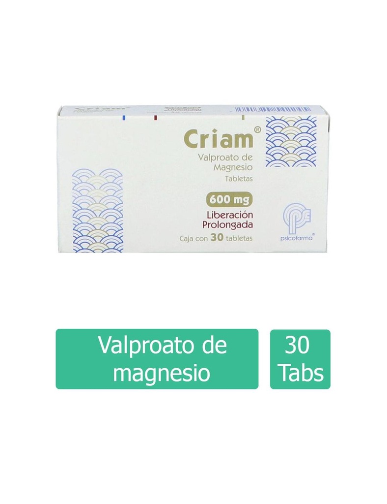 Criam 600 Mg 30 Tabletas 