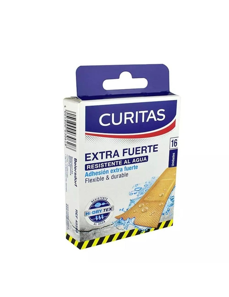 Curitas Extra Fuerte Resistentes al Agua 16 Piezas 