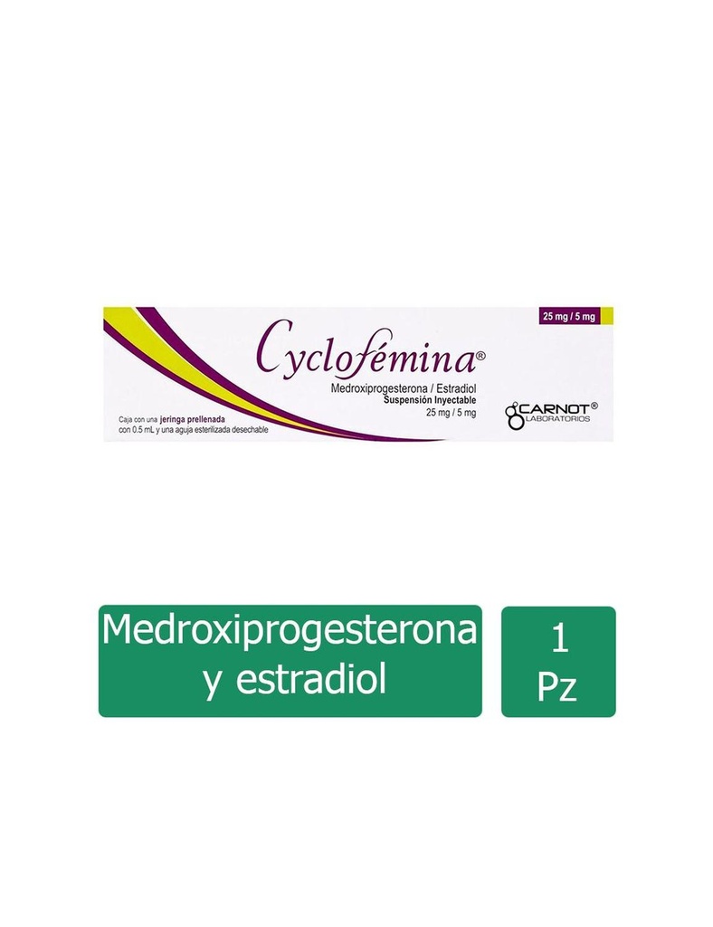 Cyclofemina 25/5 Mg Jeringa Prellenada 5 Ml 