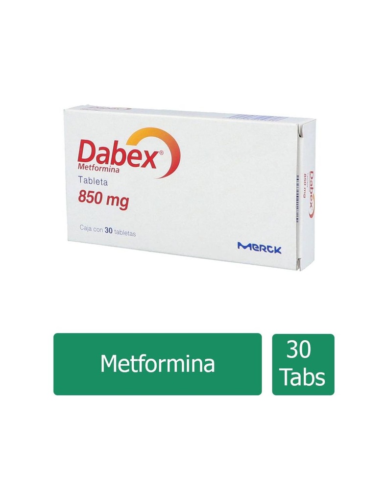 Dabex 850 Mg 30 Tabletas 