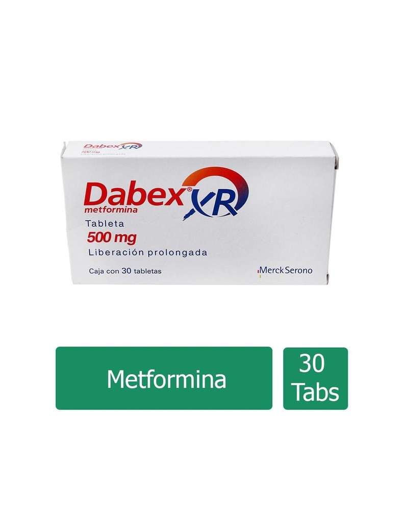 Dabex Xr 500 Mg 30 Tabletas 