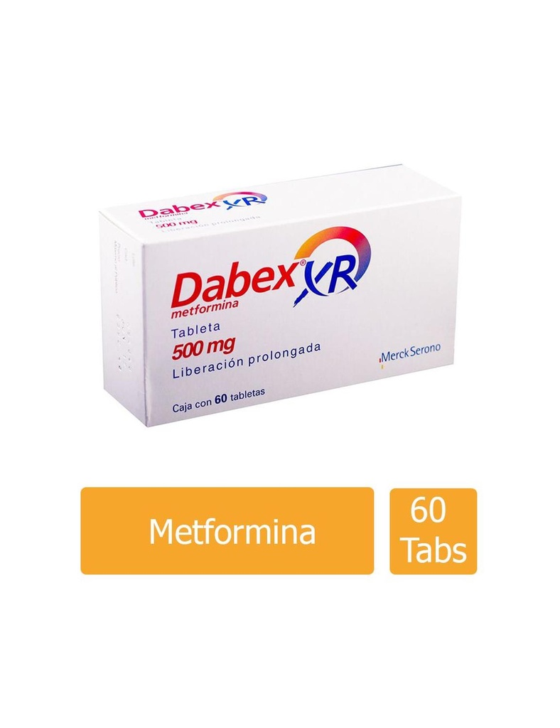 Dabex Xr 500 Mg Liberación Prolongada 60 Tabletas 