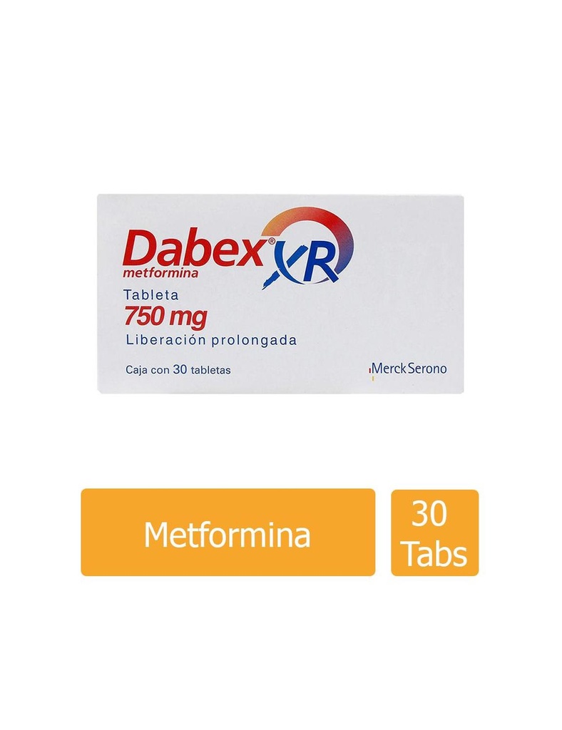 Dabex Xr 750 Mg 30 Tabletas 
