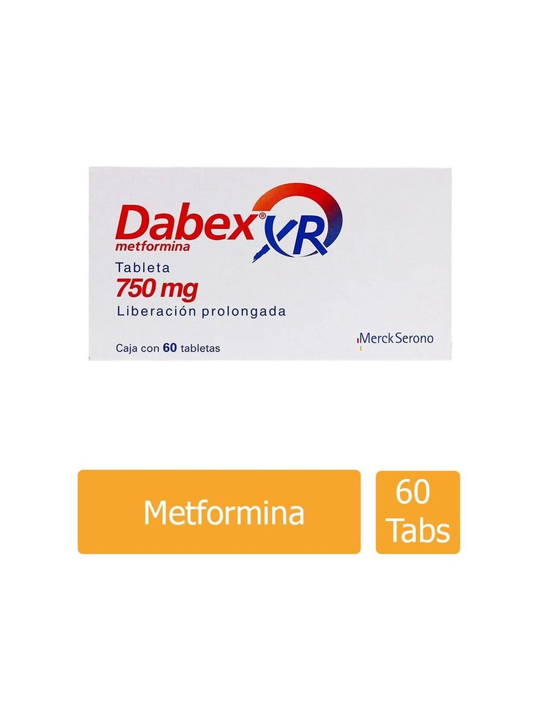 Dabex Xr 750 Mg 60 Tabletas 
