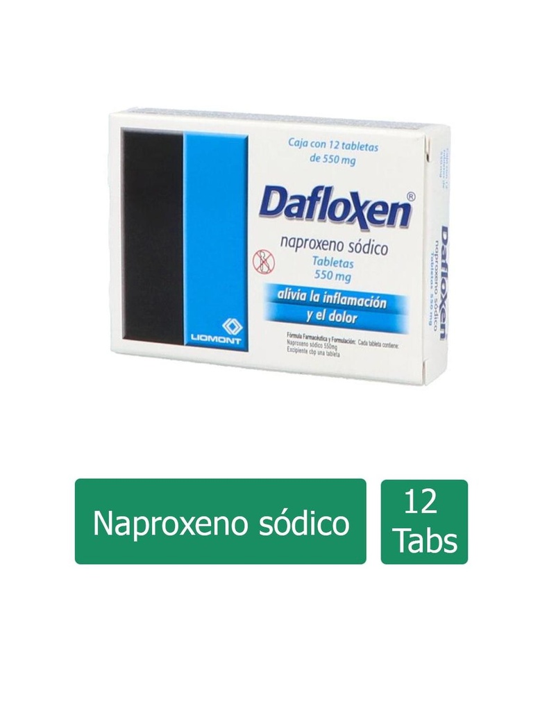 [7501299300787] Dafloxen 550 Mg 12 Tabletas 