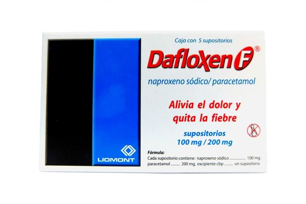 Dafloxen F 100/200 Mg 5 Supositorios 