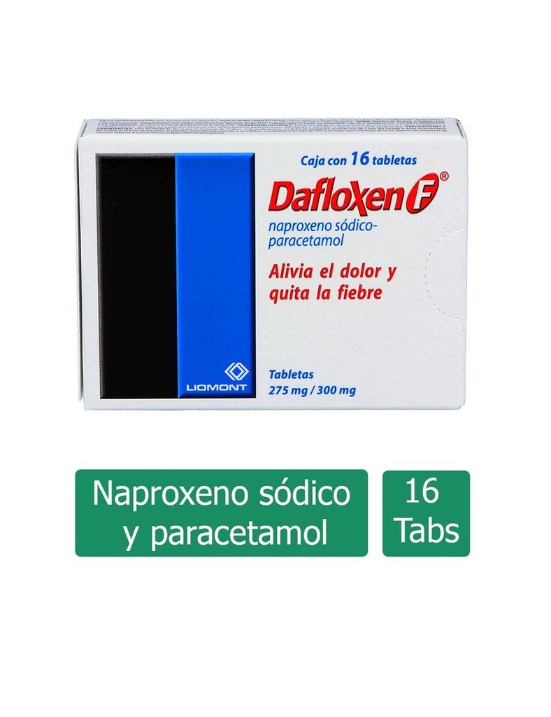 Dafloxen F 275/300 Mg 16 Tabletas 