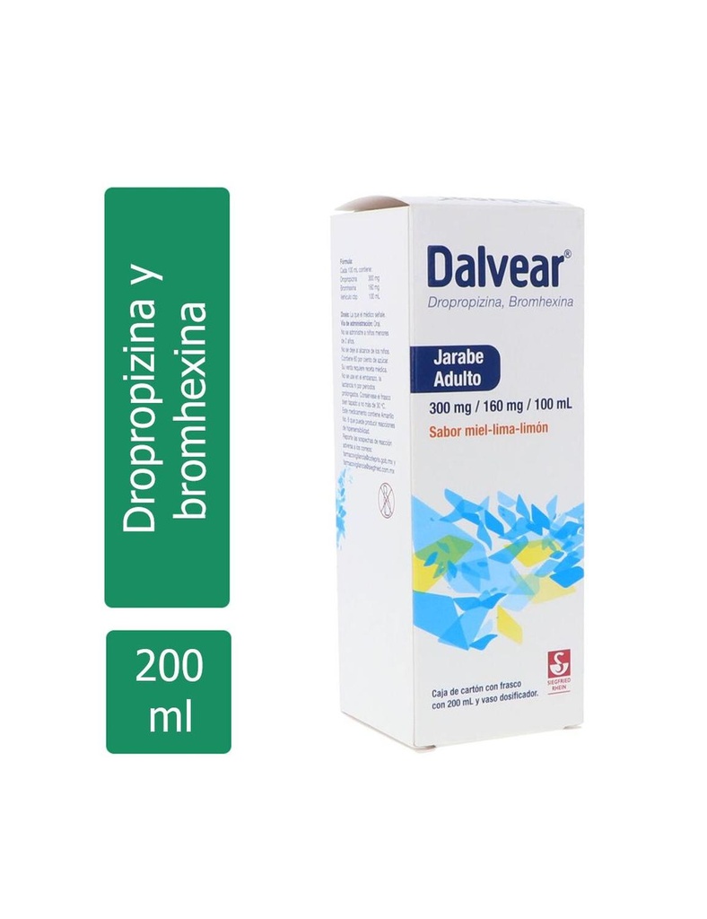 [7501086310418] Dalvear 300/160 Mg Jarabe Adulto 200 Ml 