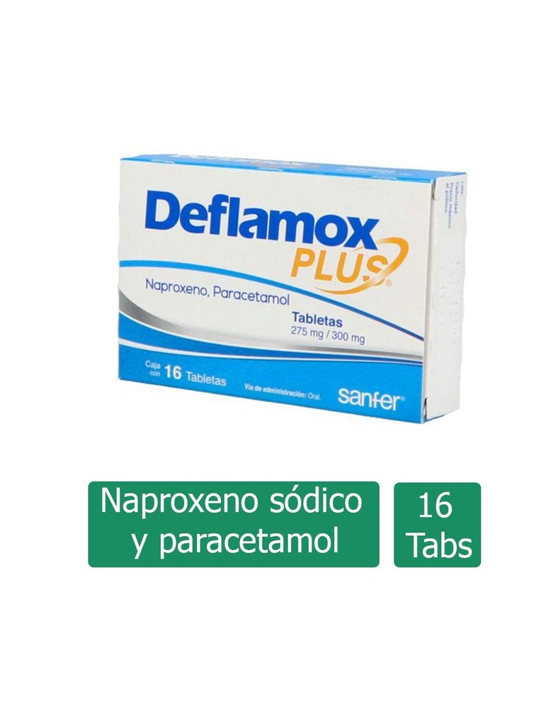 Deflamox Plus 275/300 Mg 16 Tabletas 
