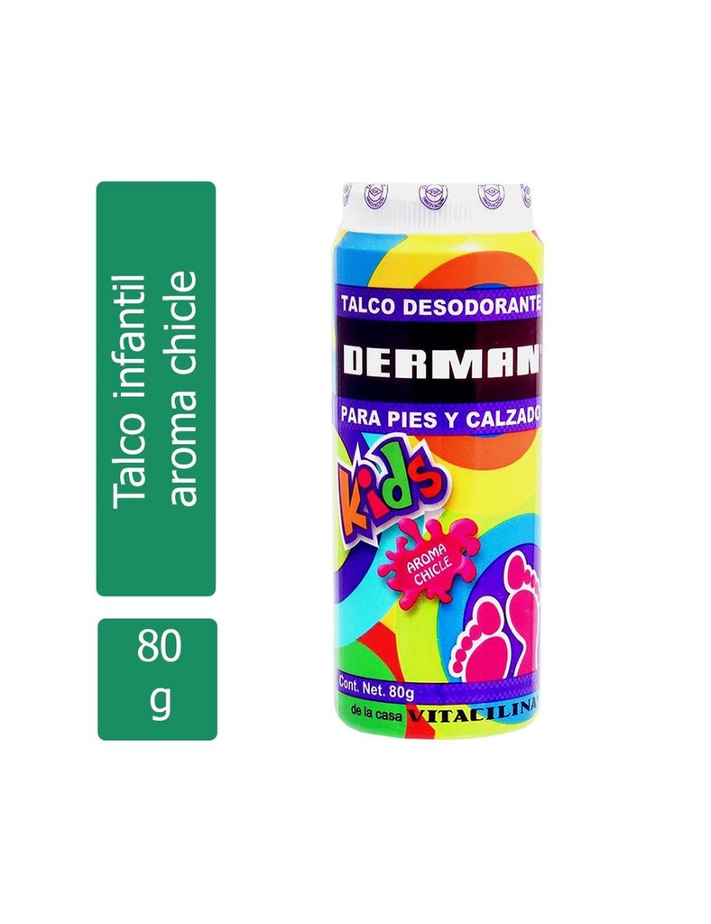Derman Kids Chicle Talco 80 G 