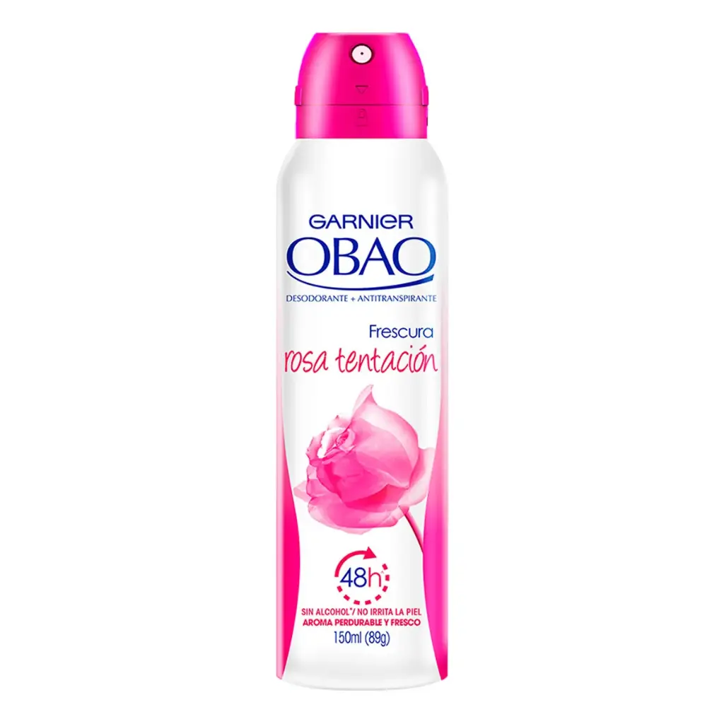 Desodorante Garnier Obao Frescura Rosa Tentación Aerosol 150 Ml 