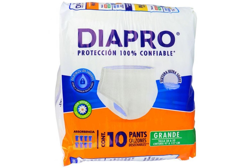Pañal Diapro Pants Grande 10 Piezas 