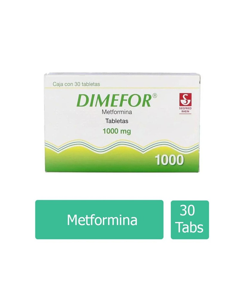 Dimefor 1000 Mg 30 Tabletas 