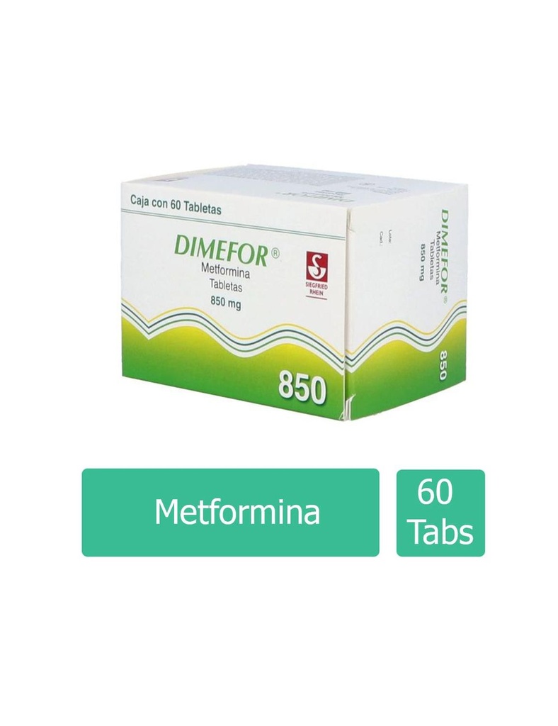 Dimefor 850 Mg 60 Tabletas 