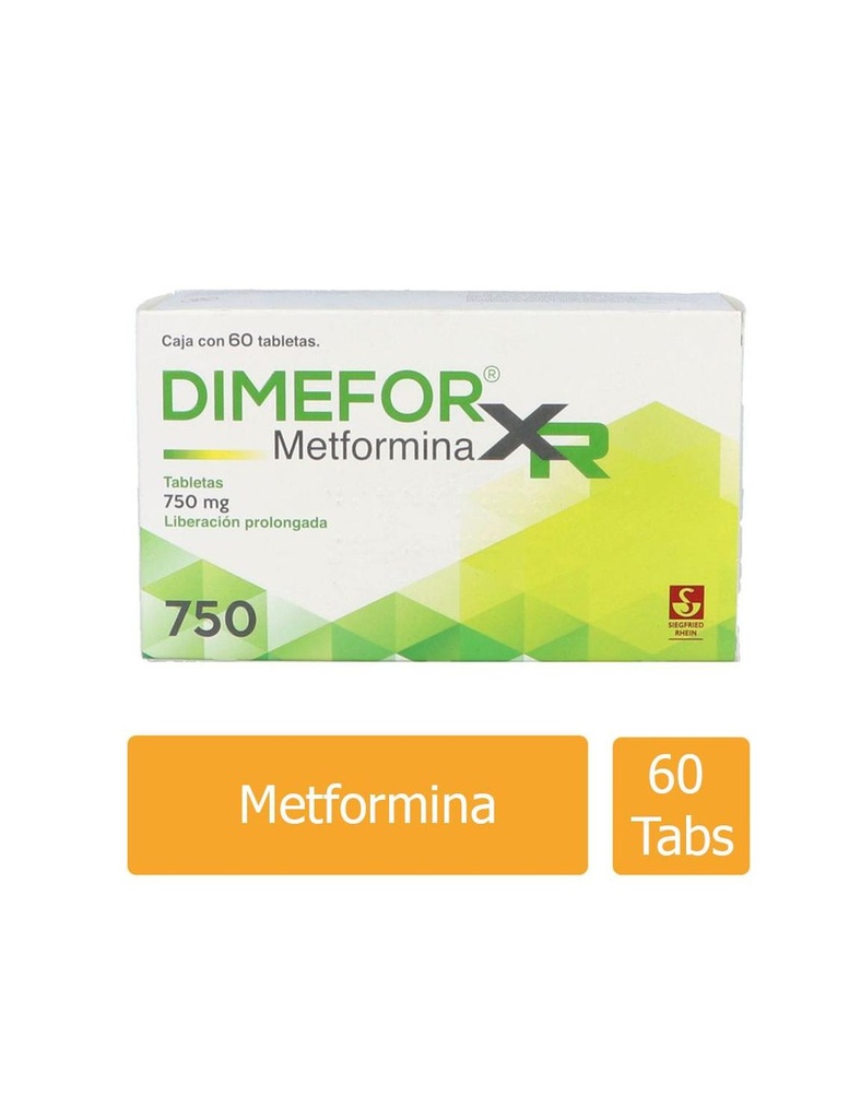 Dimefor XR 750 Mg Liberación Prolongada 60 Tabletas 