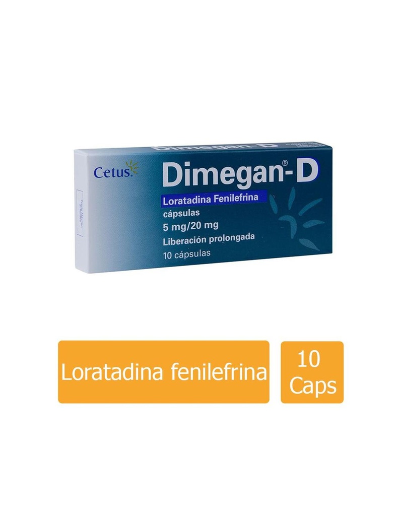 Dimegan D 5/20 Mg 10 Cápsulas 