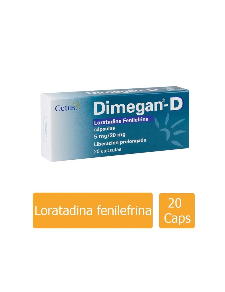Dimegan D 5/20 Mg 20 Cápsulas 