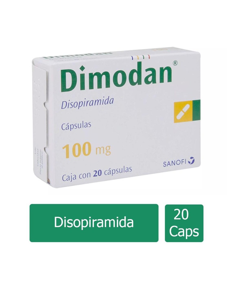 [7501070648640] Dimodan 100 Mg 20 Cápsulas 