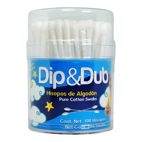 Aplicador Algodón Dip & Dub Hisopos 100 Piezas 