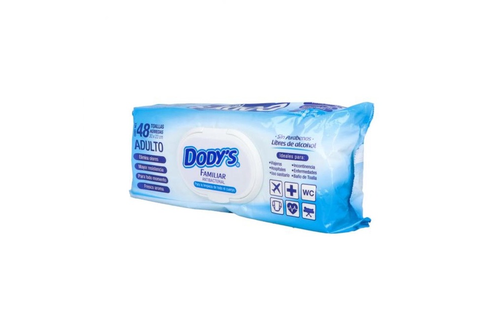 Toallas Húmedas Dody's Adulto 48 Piezas 