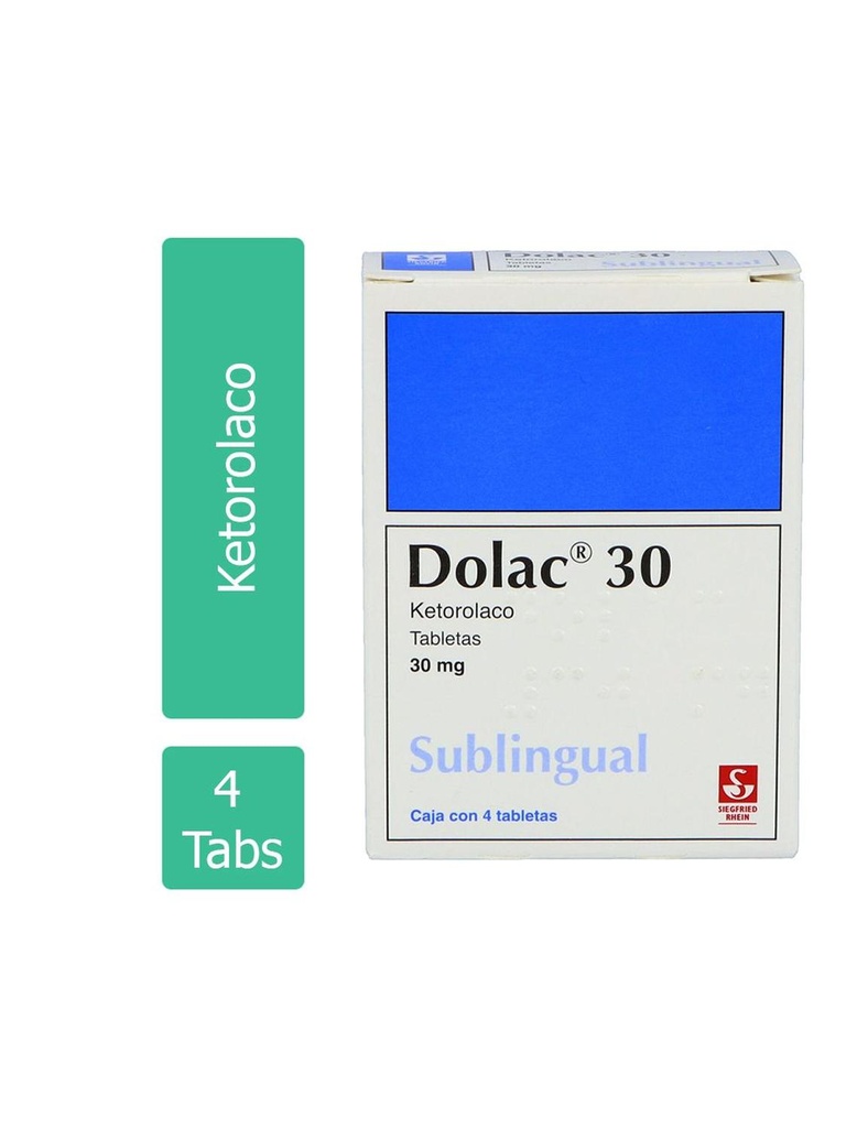 Dolac 30 Mg Sublingual 4 Tabletas 
