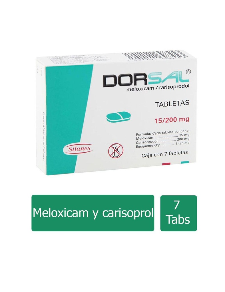Dorsal 15/200 Mg 7 Tabletas 