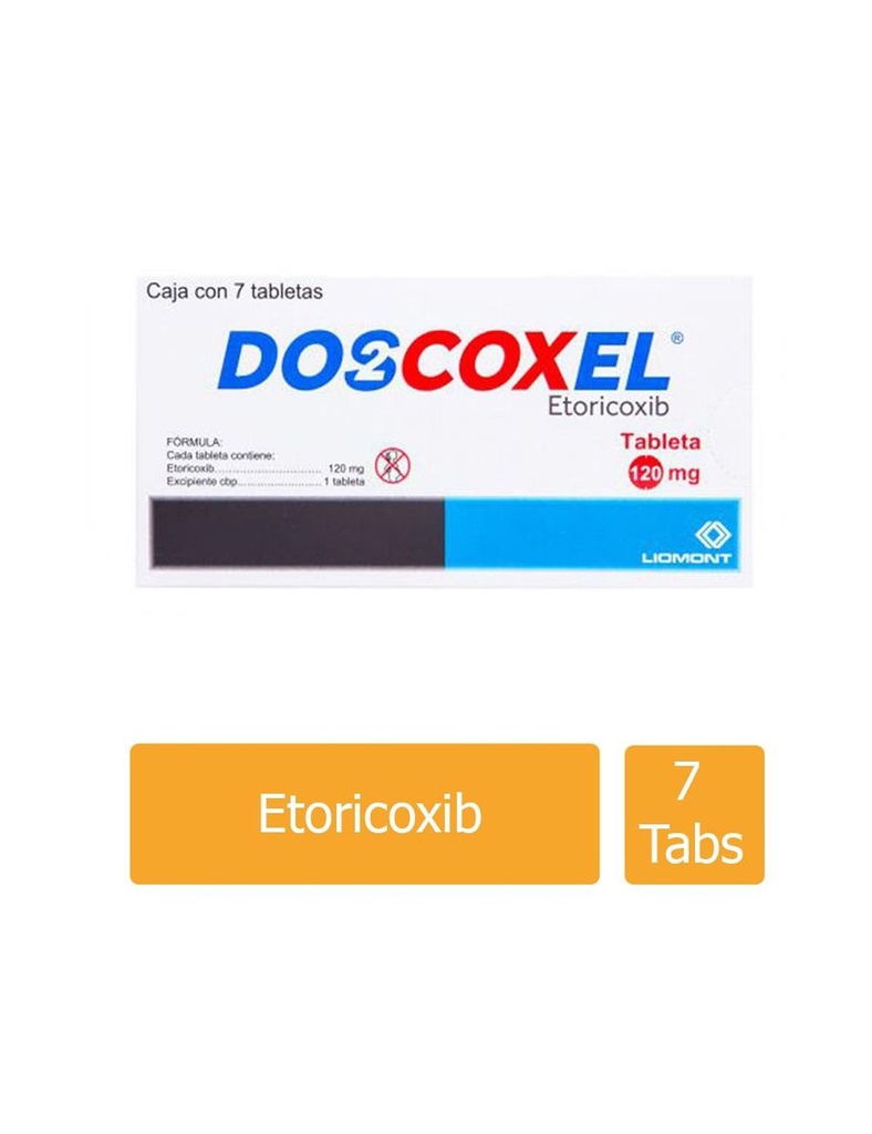 [7501299309186] Doscoxel 120 Mg 7 Tabletas 