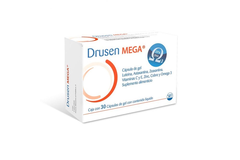 Drusen Mega Suplemento Alimenticio 30 Cápsulas 