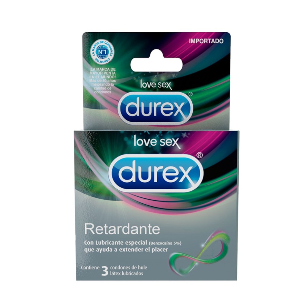 Preservativo Durex Retardante 3 Piezas 