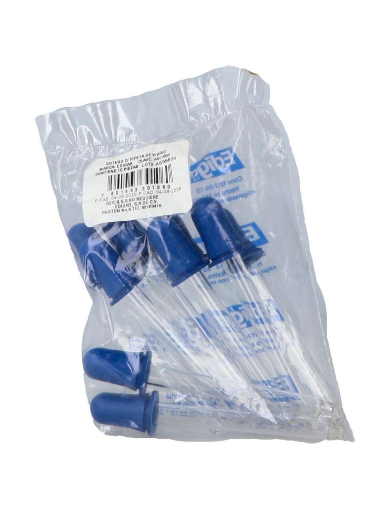 Gotero Con Pipeta Vidrio Con 10 Piezas 