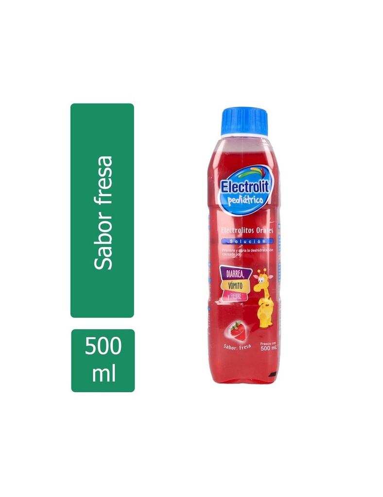 Electrolit Pediátrico Suero Oral Botella Con 500Ml Sabor Fresa