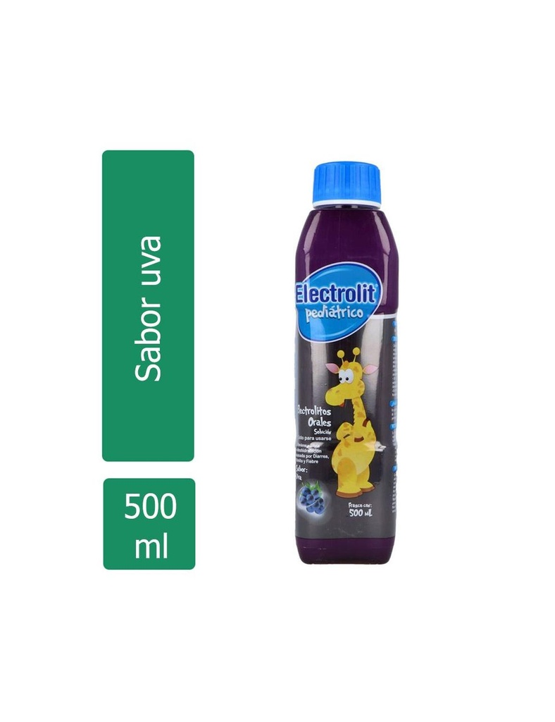 Electrolit Pediátrico Suero Oral Botella Con 500Ml Sabor Uva