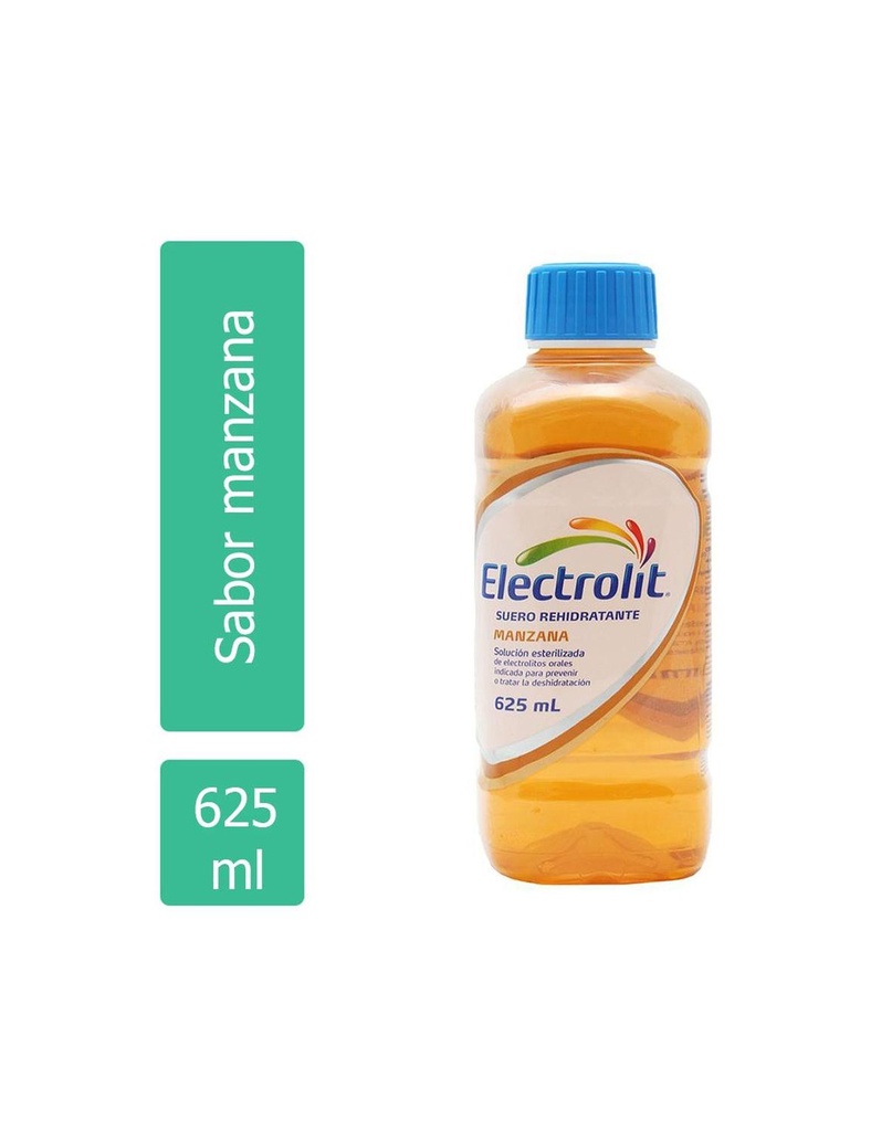 Electrolit Suero Rehidratante Botella Con 625Ml Sabor Manzana