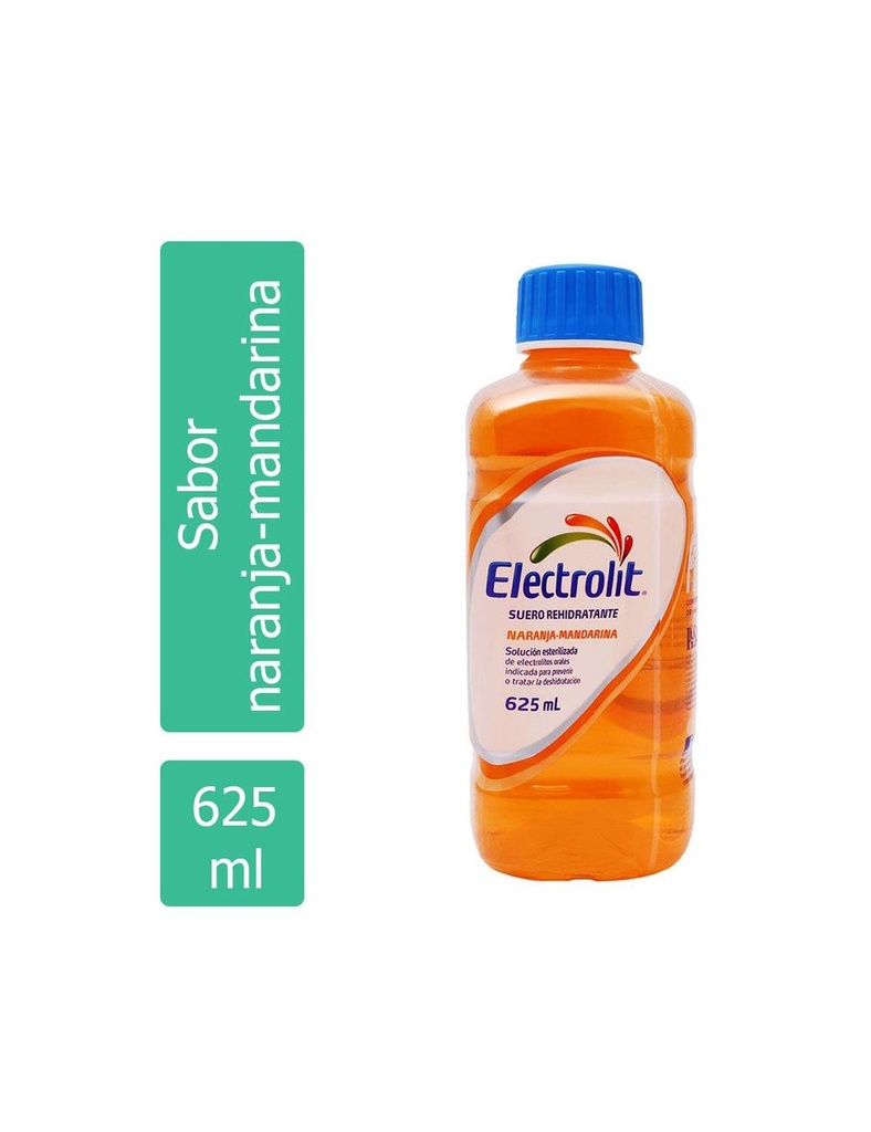 Electrolit Suero Rehidratante Botella Con 625Ml Sabor Naranja- Mandarina