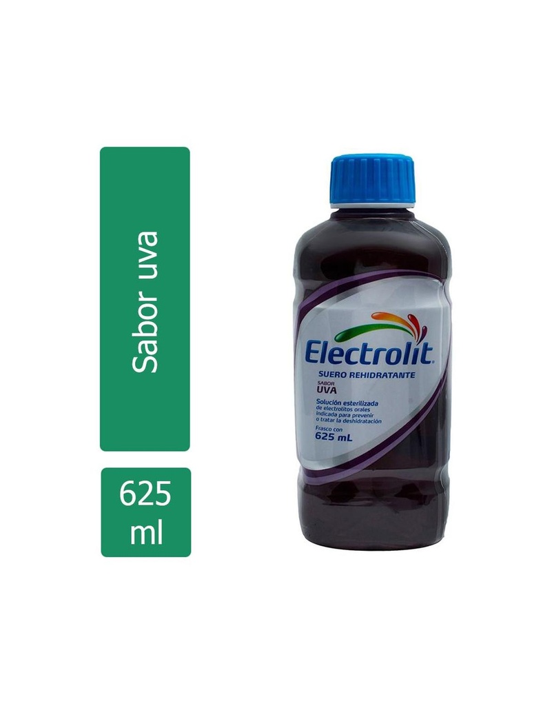 Electrolit Suero Rehidratante Botella Con 625Ml Sabor Uva