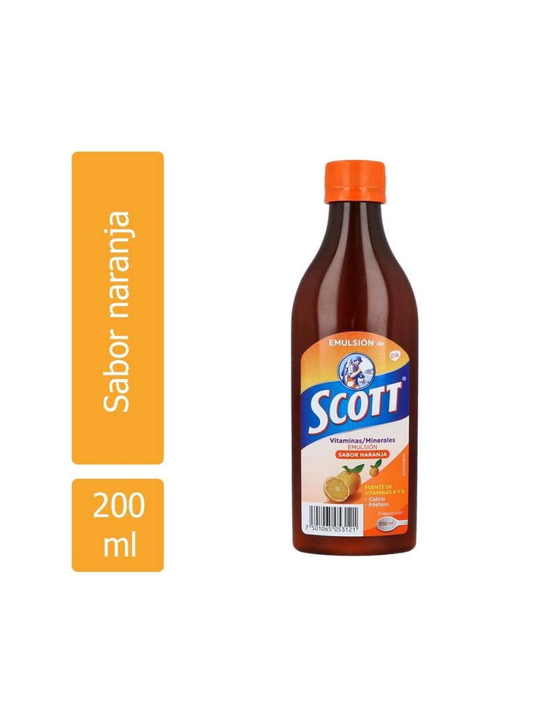 Emulsion-Scott Frasco Con 200 Ml Sabor Naranja