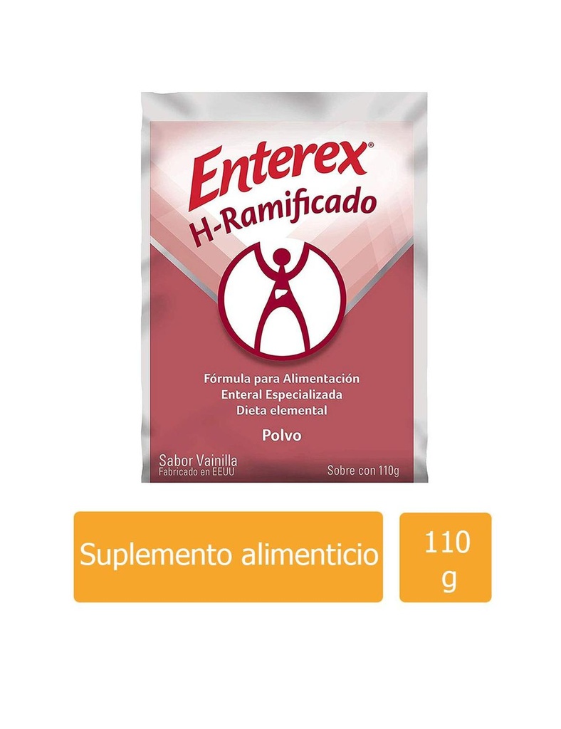 Enterex H Ramificado Vainilla Suplemento Alimenticio Polvo 110 G 