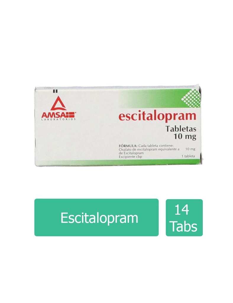 [7501349024465] Escitalopram 10 Mg 14 Tabletas Genérico Amsa 