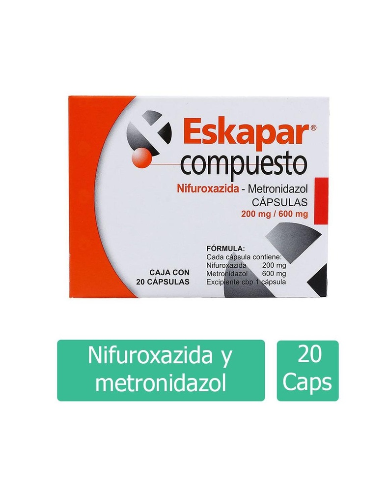 [7501089809445] Eskapar Compuesto 200 / 600 Mg 20 Cápsulas 