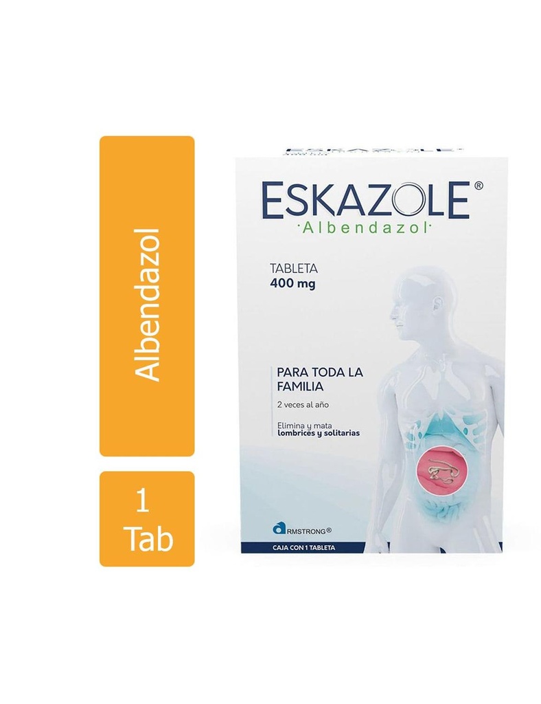 [7501089801425] Eskazole 400 Mg 1 Tableta 