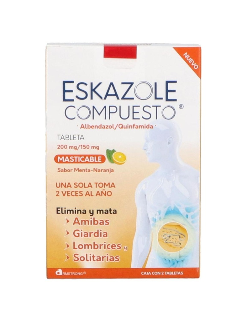 Eskazole Compuesto 200 / 150 Mg 2 Tabletas 