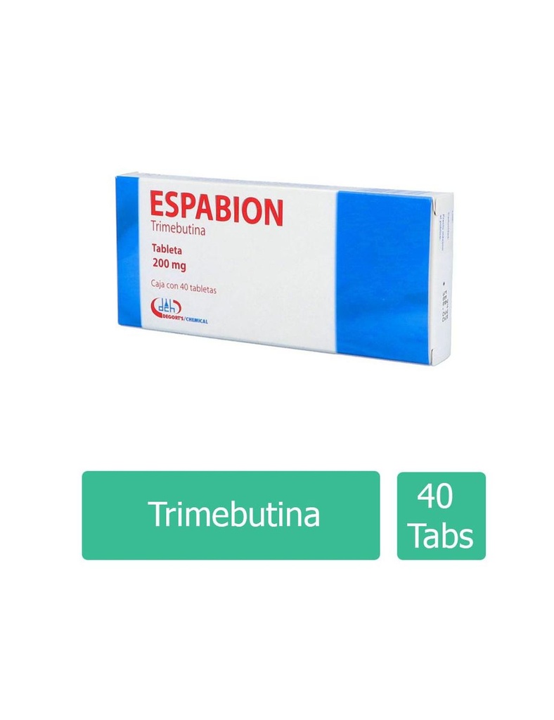 Espabion Trimebutina 200 Mg 40 Tabletas Genérico Degorts 