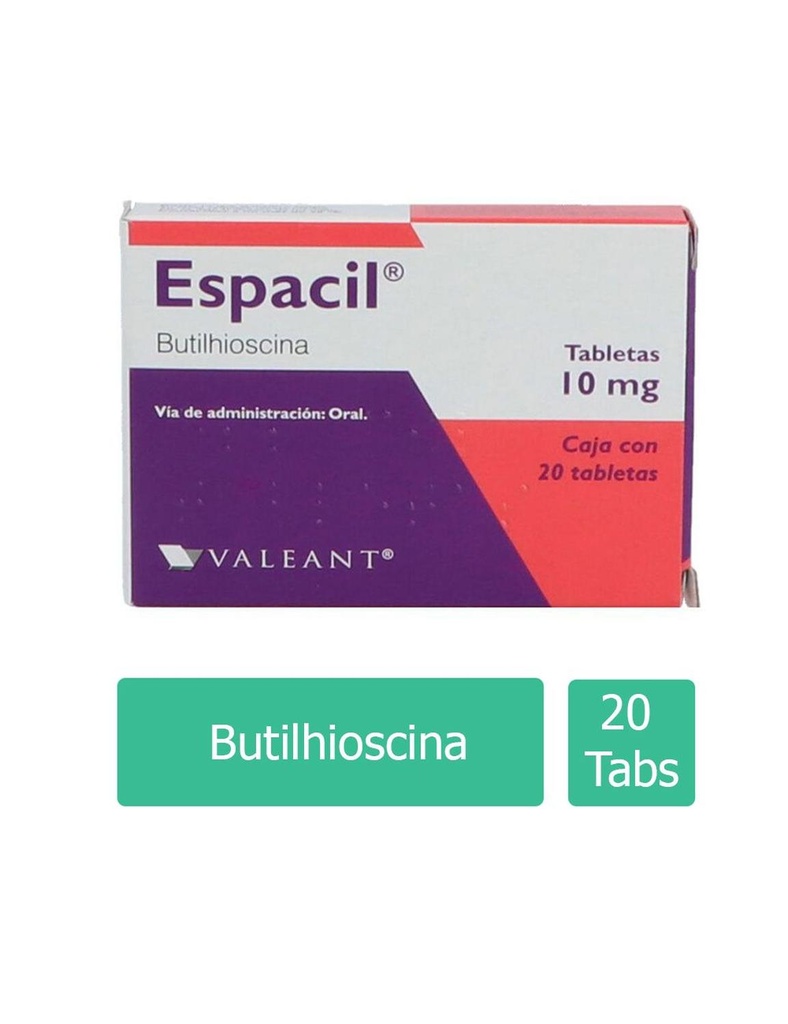Espacil 10 Mg 20 Tabletas 
