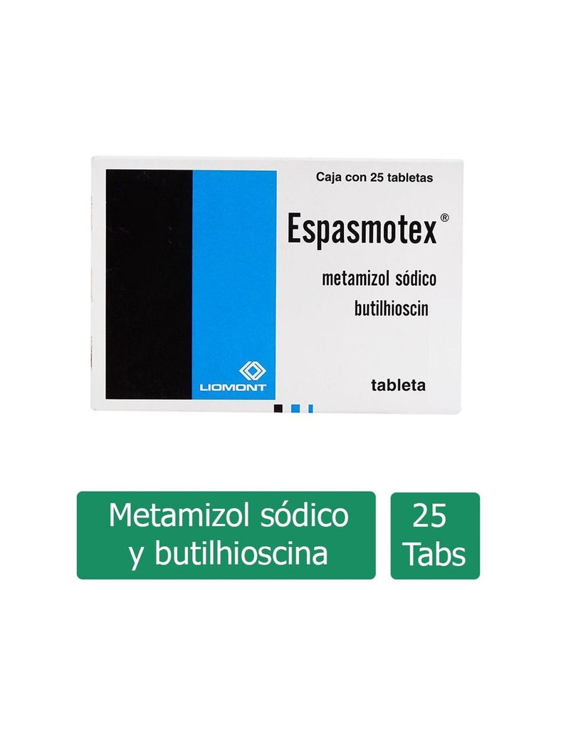 [7501299300206] Espasmotex 25 Tabletas 