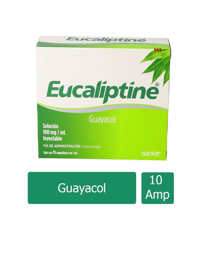 Eucaliptine 100 Mg 10 Ampolletas 1 Ml 